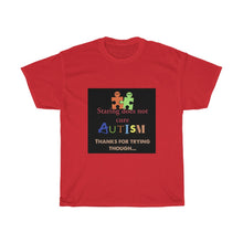 Load image into Gallery viewer, NO STARE AUTISM. Unisex Heavy Cotton Tee
