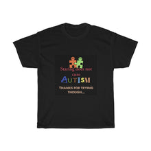 Load image into Gallery viewer, NO STARE AUTISM. Unisex Heavy Cotton Tee
