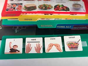 Smile4autism Visual Communication Book,162 ASD Plastic Photo Cards: Autism Language Vocabulary, Speech Articulation Therapy, ADHD & Aprexia Learning