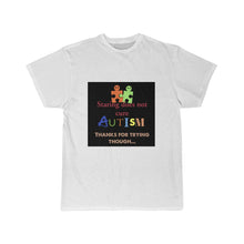 Load image into Gallery viewer, No Stare Autism. Men&#39;s Short Sleeve Tee
