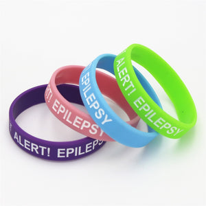 1PC Epilepsy Silicone Wristband  Medical Alert Bracelet