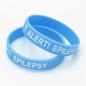 1PC Epilepsy Silicone Wristband  Medical Alert Bracelet