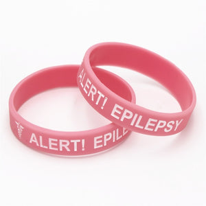 1PC Epilepsy Silicone Wristband  Medical Alert Bracelet