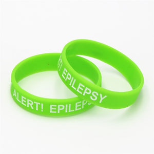 1PC Epilepsy Silicone Wristband  Medical Alert Bracelet